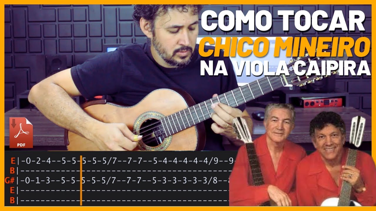 CHICO MINEIRO - Tonico & Tinoco | Clássico Caipira | Viola Caipira  | Aula Fácil de Tocar | PDF