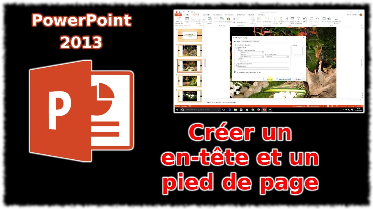 Comment Garder Un Pied De Page Identique Sur Powerpoint Tuto PowerPoint 2013 - Créer un en tête et un pied de page - YouTube
