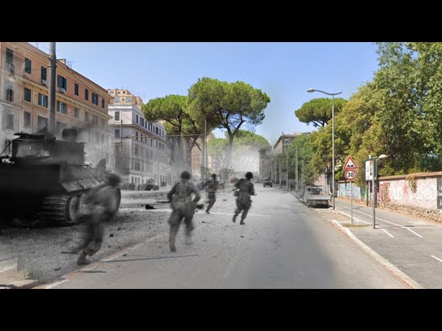 WW2 ROME Then and now class=