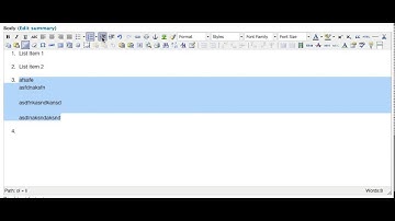 Drupal CMS Editor - Making Lists Tutorial