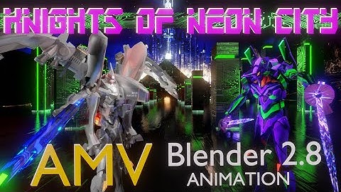 KNIGHTS OF NEON CITY - Blender 2.8 Animated Music Video - Fan Made Art - Knights of Cydonia - Muse