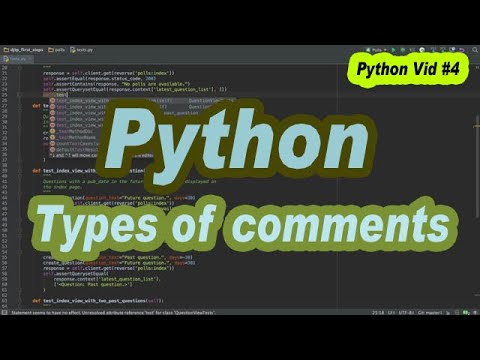 Python Video 4 , Understanding Comments in python - YouTube