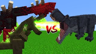 Tremorzilla And Luxtructosaurus (Alex's Caves) Vs Tyrannosaurus (The Dawn Era) - Minecraft