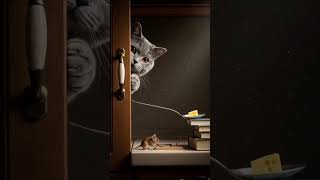 Shocking!The Mouse and the Untouchable Cheese #cutepets #funnyanimals #kitten