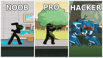 Noob vs Pro vs Hacker Anger of Stick 5 : zombie
