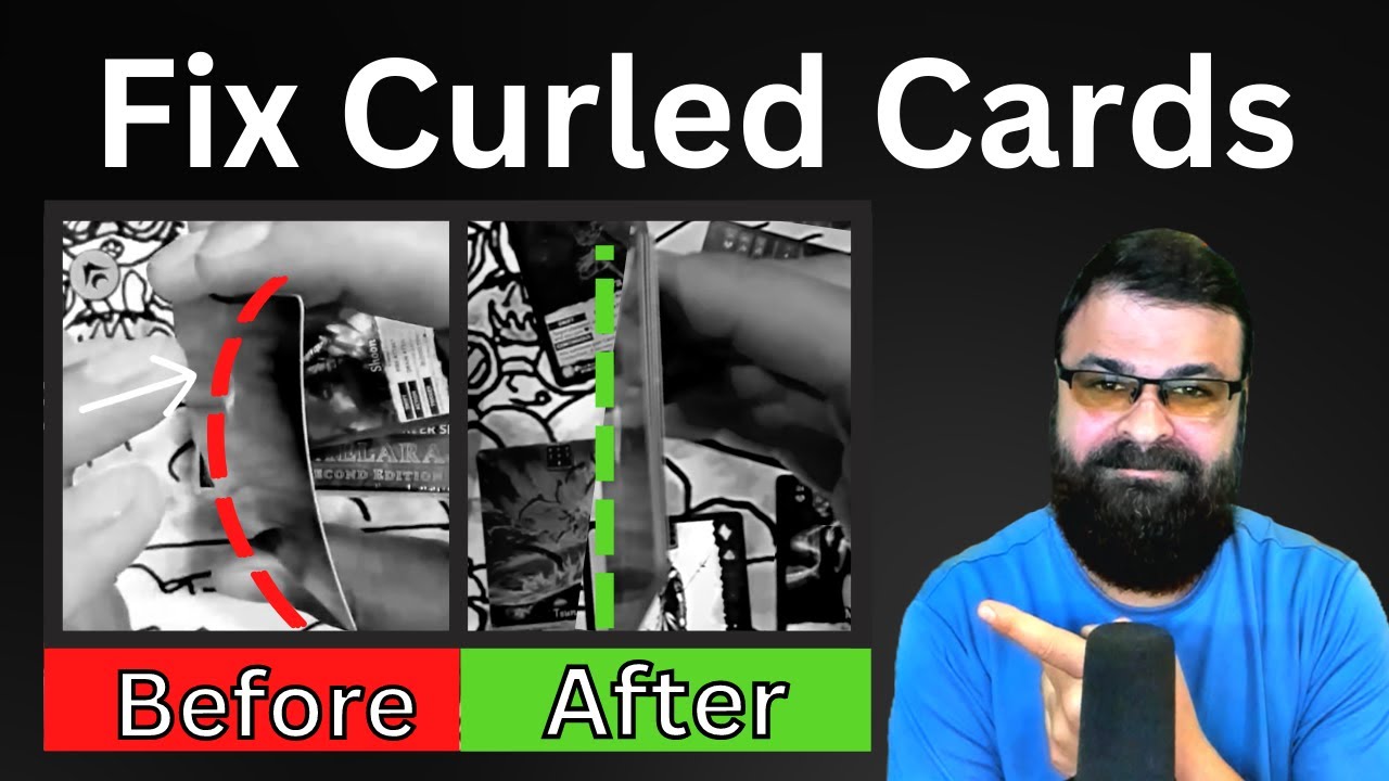 Fix curled holo foil trading cards