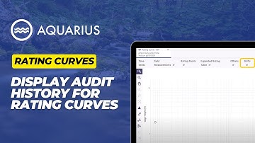Display Audit History for Rating Curves | Hydrology | Aquarius Time-Series