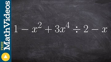 Apply synthetic division with missing terms and check your answer with remainder theorem