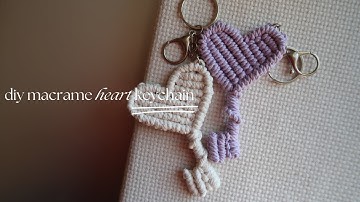 DIY Macrame Heart Keychain - Bag Charm | Step by Step Tutorial