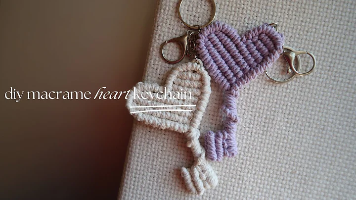 DIY Macrame Heart Keychain - Bag Charm | Step by Step Tutorial