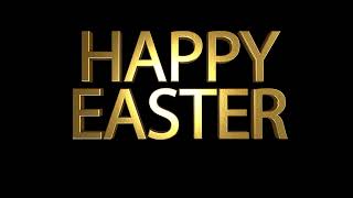 Happy Easter 3D text animation - Free 4K stock footage