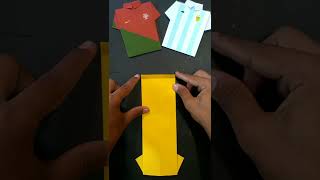 Make worldcup 2022 jersy using paper/Brazil, Portugal, Argentina jersey/origami craft#short screenshot 4