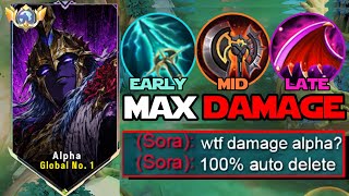 THIS ILLEGAL BUILD ALPHA IS BROKEN! | GLOBAL ALPHA UNLIMITED TRUE DAMAGE & LIFESTEAL BUILD! - MLBB screenshot 3