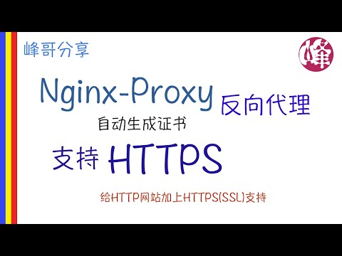 如何使用 Nginx-proxy 反向代理把HTTP网站(服务)变成HTTPS