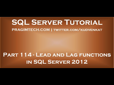 Video: Was ist Lag und Lead in SQL?