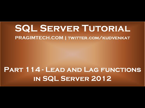 Video: Wat is lag en lood in SQL?