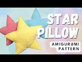 Sparkly star amigurumi pillow pattern