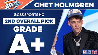 Chet Holmgren selected No. 2 overall by the Oklahoma City Thunder | 2022 NBA Draft | CBS Sports HQ