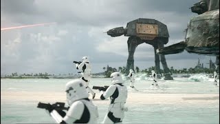 Star Wars Rogue One AT-AT fighters on Scarif Resimi