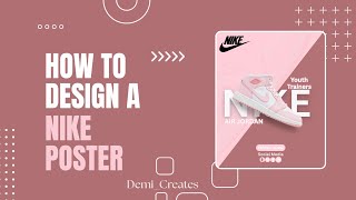 Designing a Viral Nike Poster 🎨 | Pink Sneaker Aesthetic Reveal screenshot 1