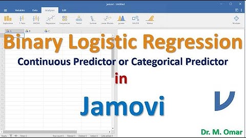 Binary logistic regression with continuous or categorical predictor in JAMOVI