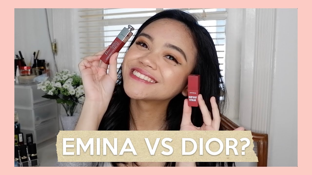 Emina Glossy Stain VS Dior Lip Tattoo MANA YANG  PALING  