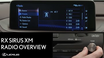Lexus How-To: RX 350 AM/FM Sirius XM Radio Overview | Lexus