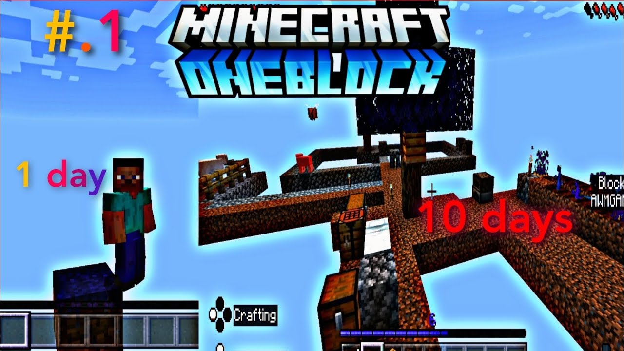 FIRST TIME ONE BLOCK SURVIVAL SERIES PE ! In HINDI GAMEPLAY Episode #1 ...