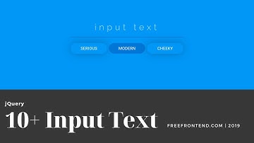 10+ jQuery Input Text Effects