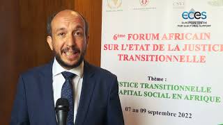 Hamza Fassi Fihri – Project Coordinator at the 6th Edition of the African Transitional Justice Forum