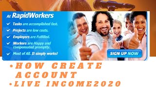 RAPID WORKERS Account create sign up how work lets start
