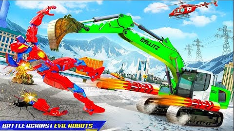 Snow Excavator Deer Robot Car - Robot Game - Android GamePlay | Walk through a Game