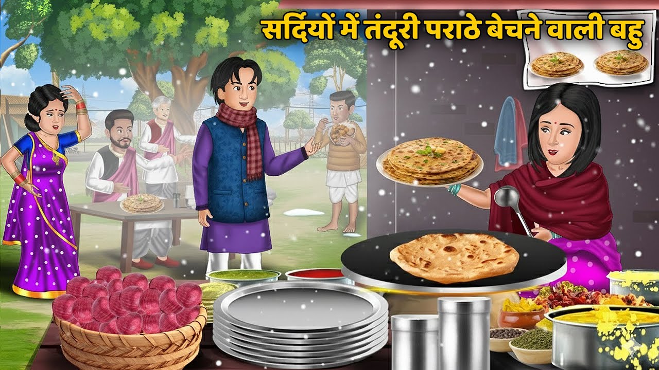 सर्दियों में तंदूरी पराठे बेचने वाली बहु | Hindi Moral Story | Saas Bahu Family Drama