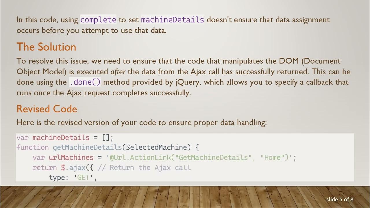 How to Fix jQuery .ajax Function Skipping Lines of Code in JavaScript ...