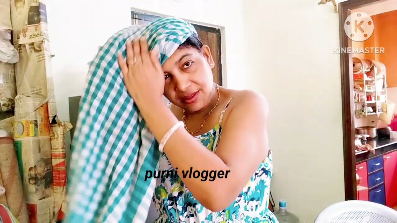 hair drying with Gamcha #minivlog #hairdrying #vlogs