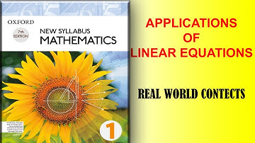Chapter 5 | Applications of Linear Equations in Real-World Contexts