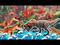 Huge Megaraptor Attacks Pyroraptor | Dinosaurs Toys Review : Spinosaurus , Yangchuanosaurus ...