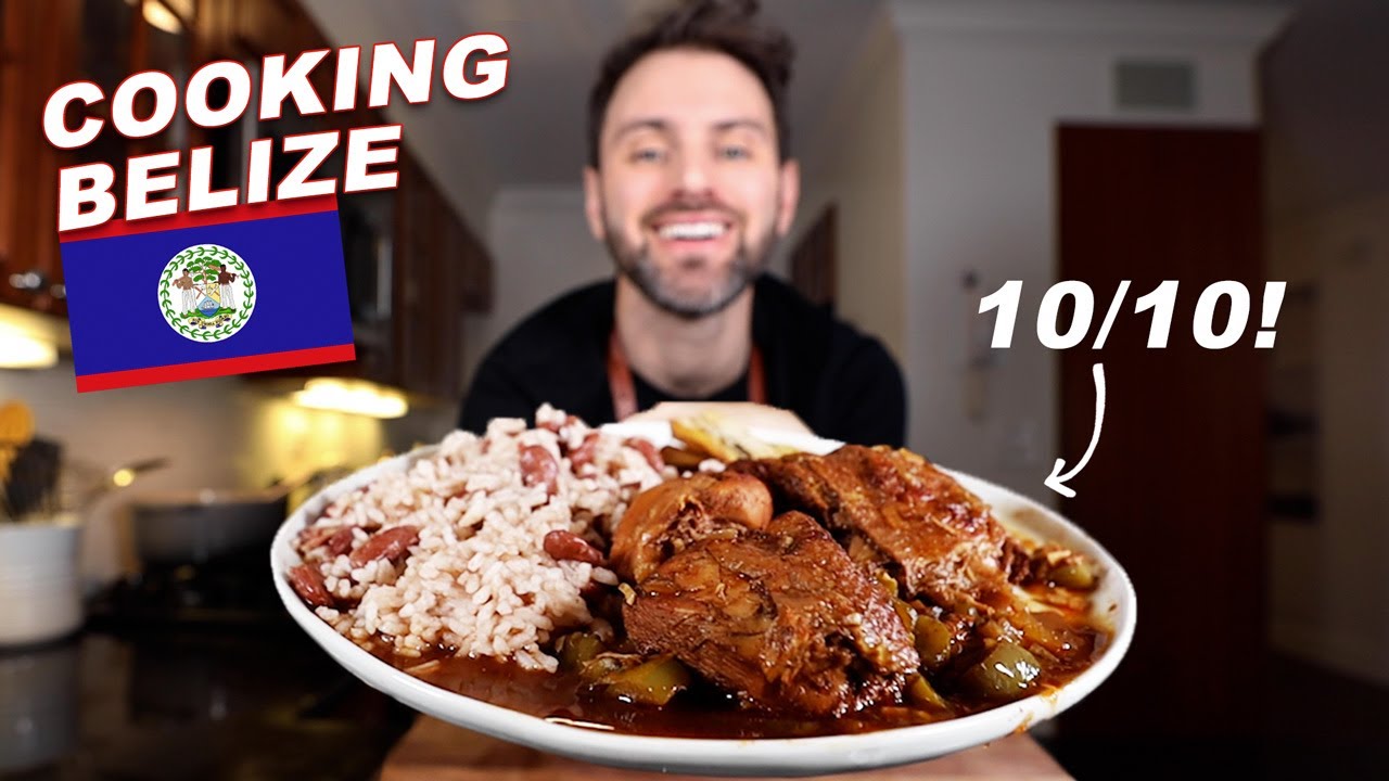 COOKING BELIZE: Stew Chicken, Rice & Beans w/ Fried Plantains 🇧🇿