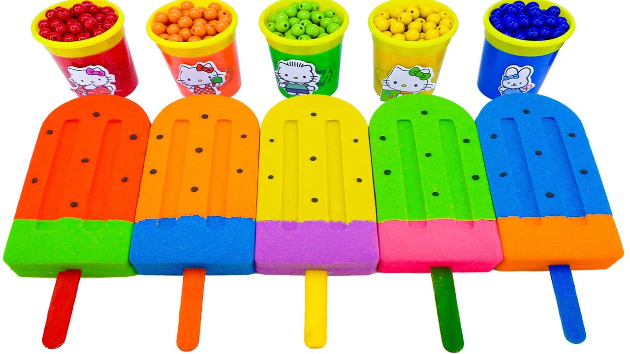 🍦🌈 Video Satisfactorio | Helados hechos con Arena Cinética | ASMR de Corte y Mezcla Súper Relajante