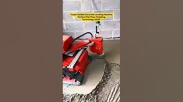 “Lasergestuurde betonnivelleringsmachine – Perfecte technologie voor het afwerken van vlakke vloe...
