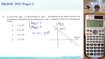 HKDSE 2023 Paper 2 Q33 Log trans