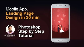 Design Beautiful mobile landing page like pro - Photoshop