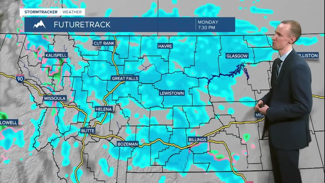Snowy Monday night; Decreasing clouds and cool temps on Tuesday - YouTube