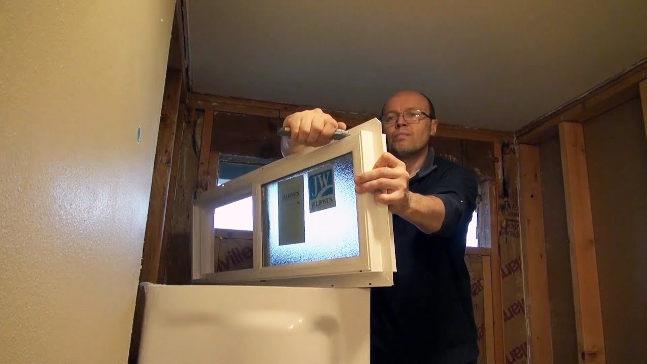 Bath remodeling. Window installation. Установка окна - YouTube