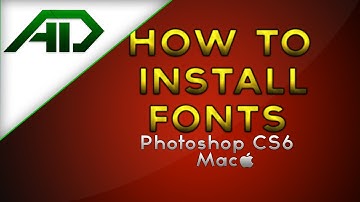 How to install Fonts in Photoshop CS6 (Mac )