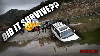 Toyota 4Runner Goes Underwater! Azusa Canyon OHV 2/4/24