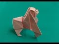 cara membuat Origami Gorila / Gorilla