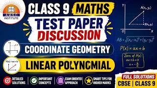 Coordinate Geometry + Linear Polynomial Test Discussion | Class IX Maths
