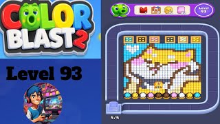 Color blast 2 Puzzle quest level 93 solution and walkthrough 