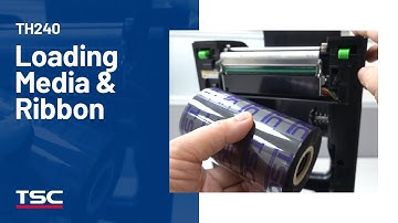 TH Series 4-inch Printer: Loading the media and ribbon